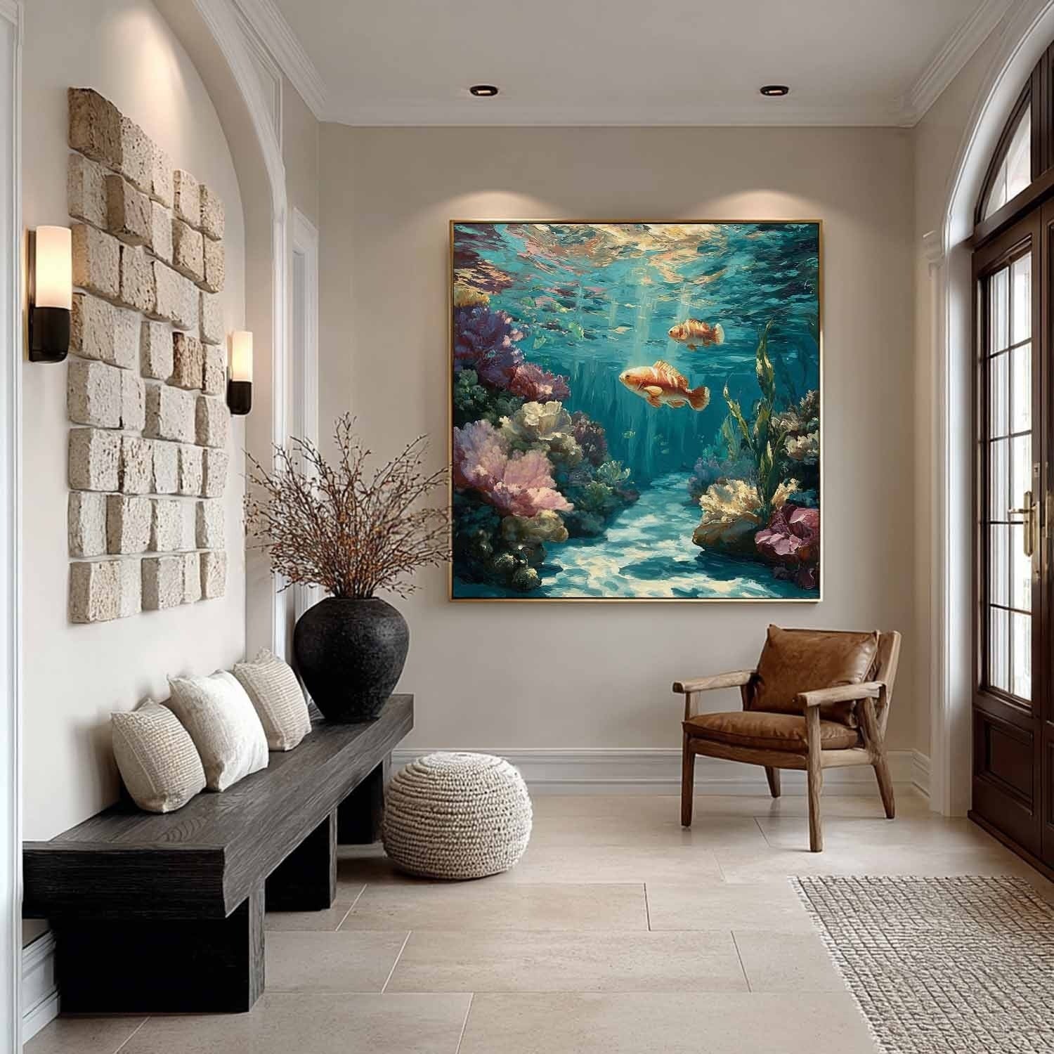 Wall Art Underwater Coral Reef Tropical Fish