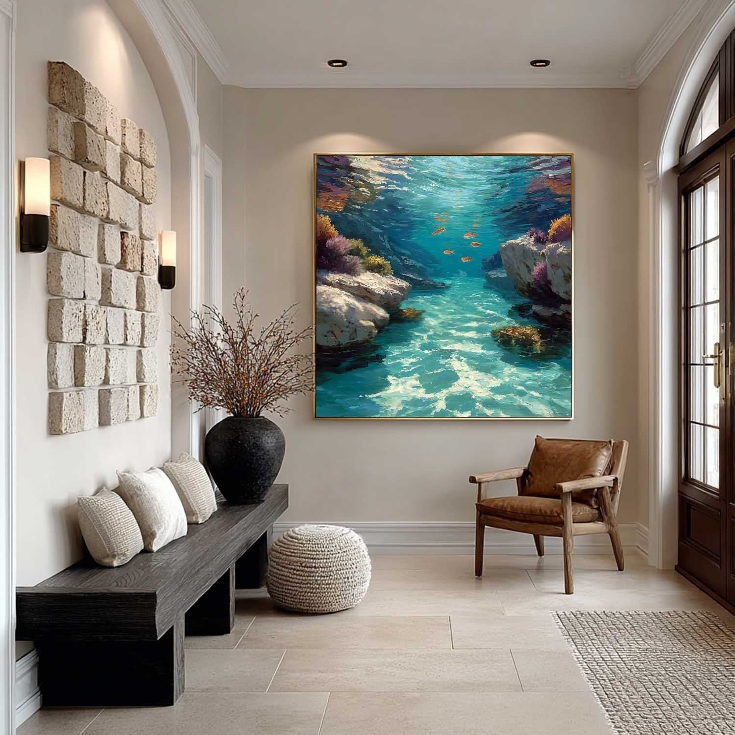 Wall Art Underwater Cove Fish Coral Realistic