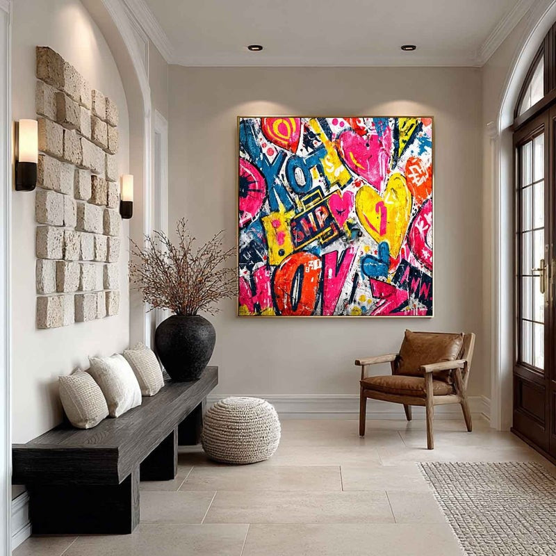 Wall Art Pop Art Graffiti Heart Love Street