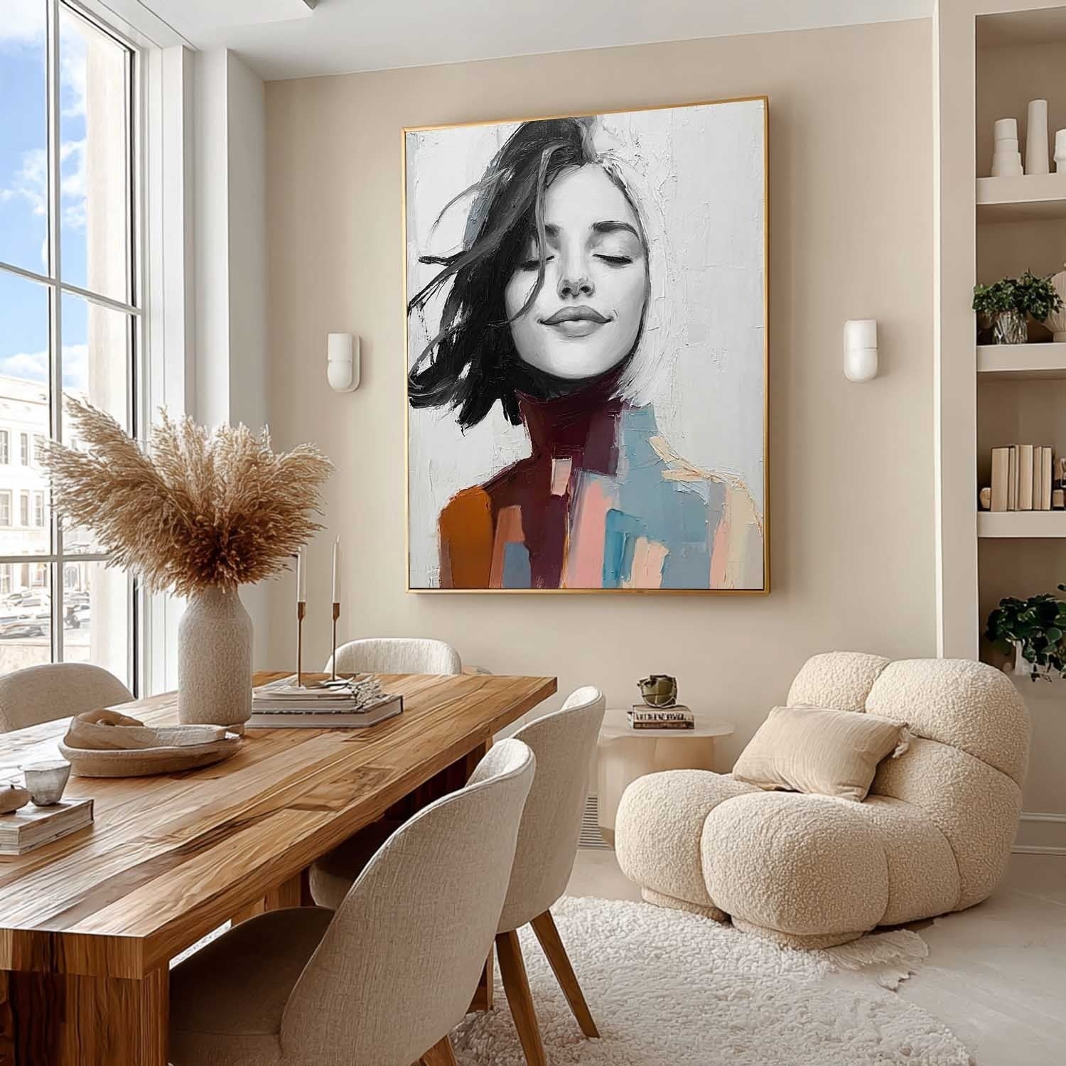 Wall Art Monochrome Female Surrealist