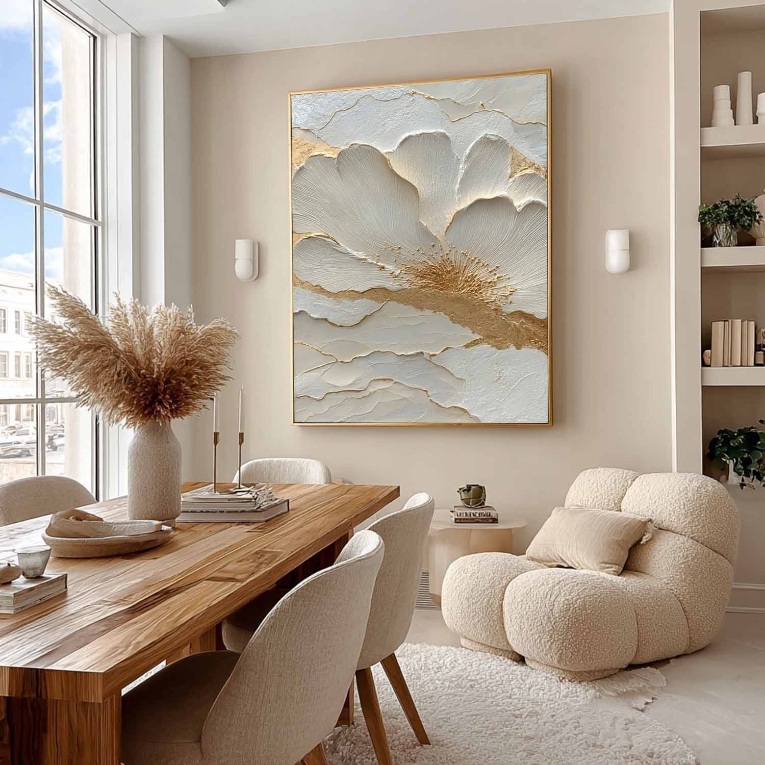 Wall Art Textured Floral Painting
