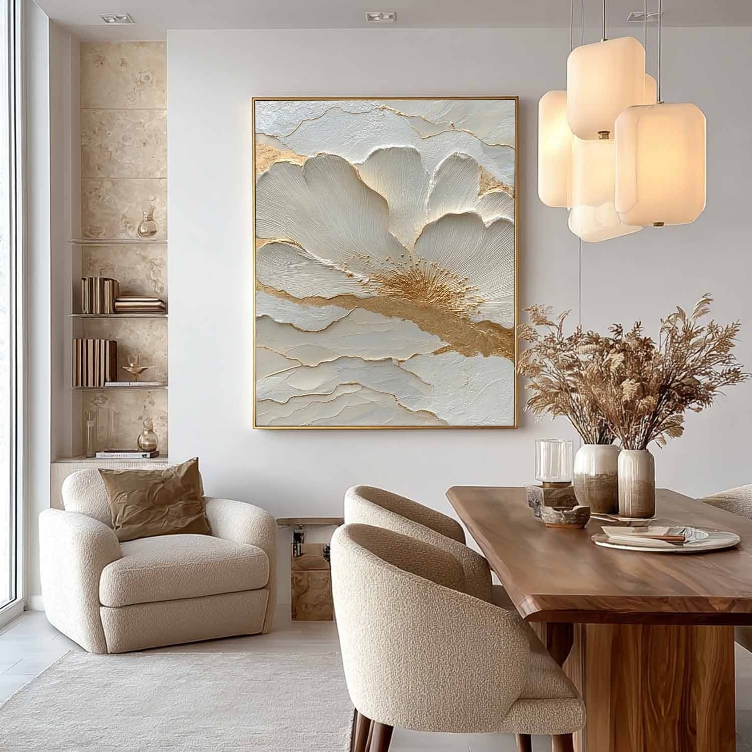 Wall Art Textured Floral Painting