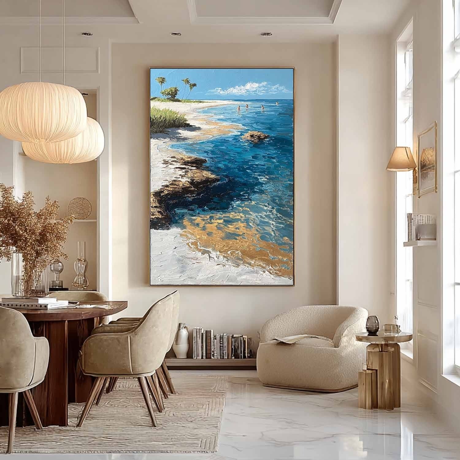 Wall Art Tropical Beach Coast Palm Trees