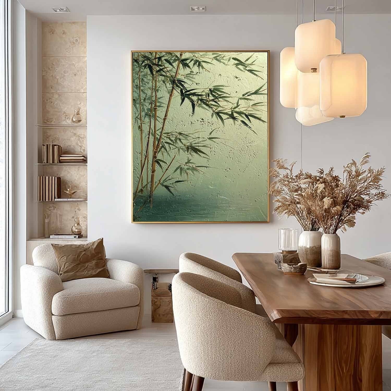 Oriental Bamboo Forest 3D Impasto Painting