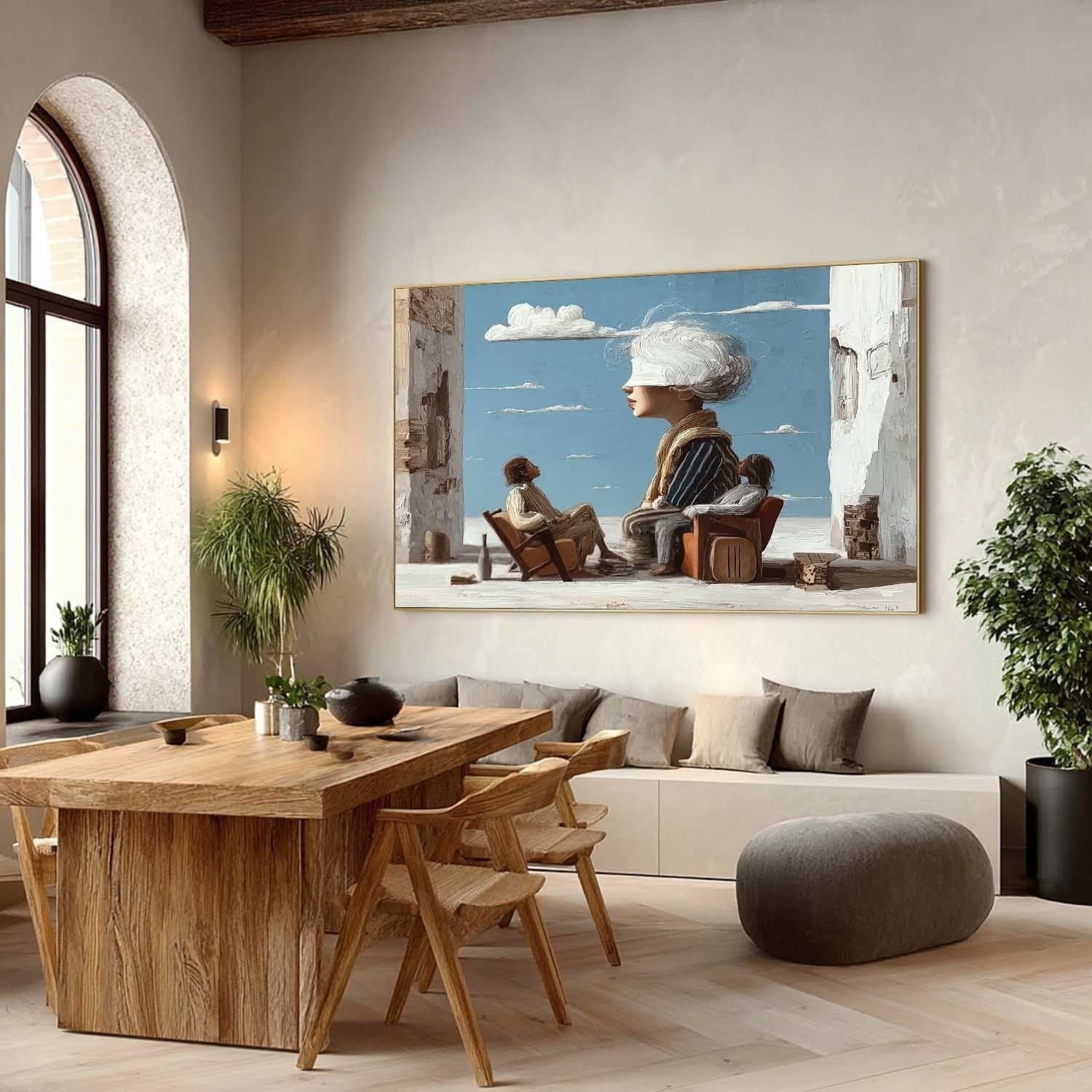 Surreal Group Figure Art Oil Painting