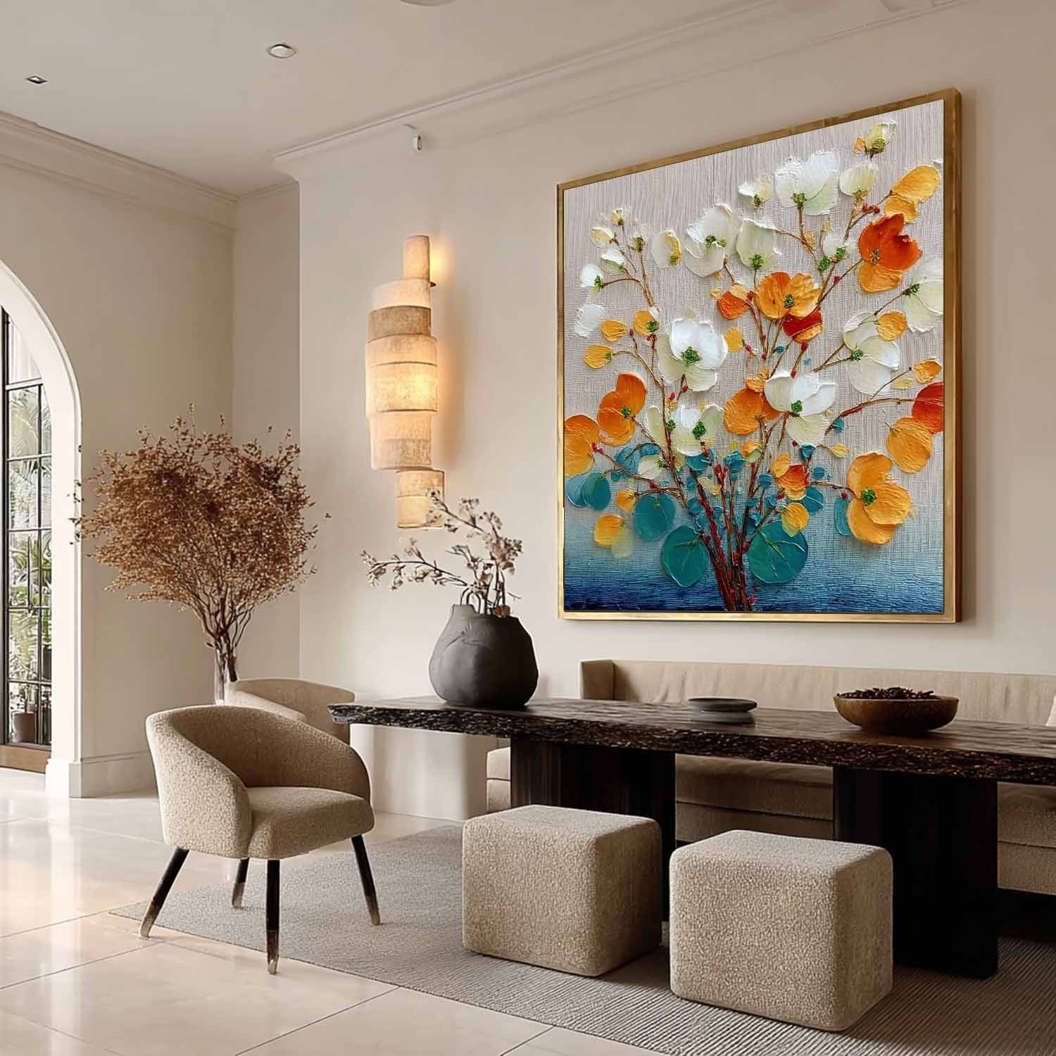 Blossom Eucalyptus 3D Impasto Painting