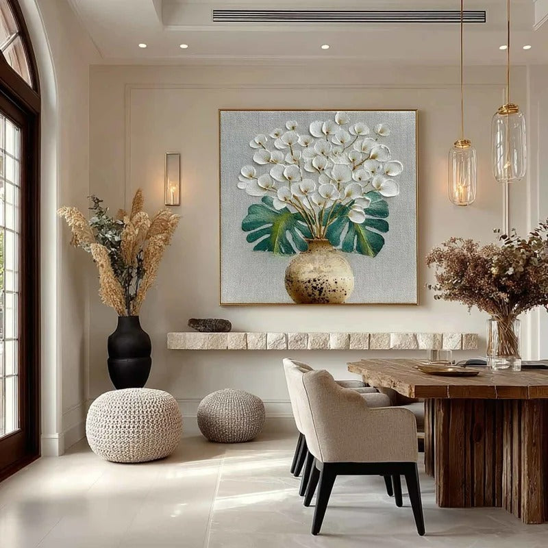 Monstera Leaves 3D Textured Painting