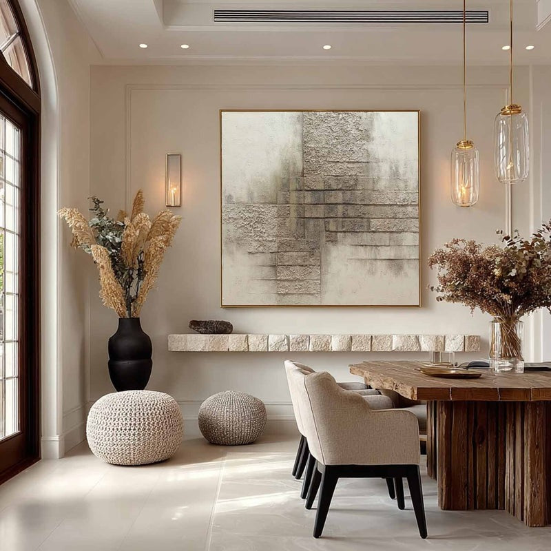 Wall Art Minimalist Brick Pattern Textured