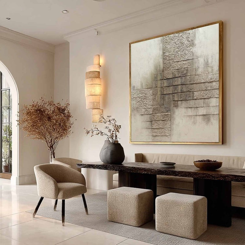Wall Art Minimalist Brick Pattern Textured