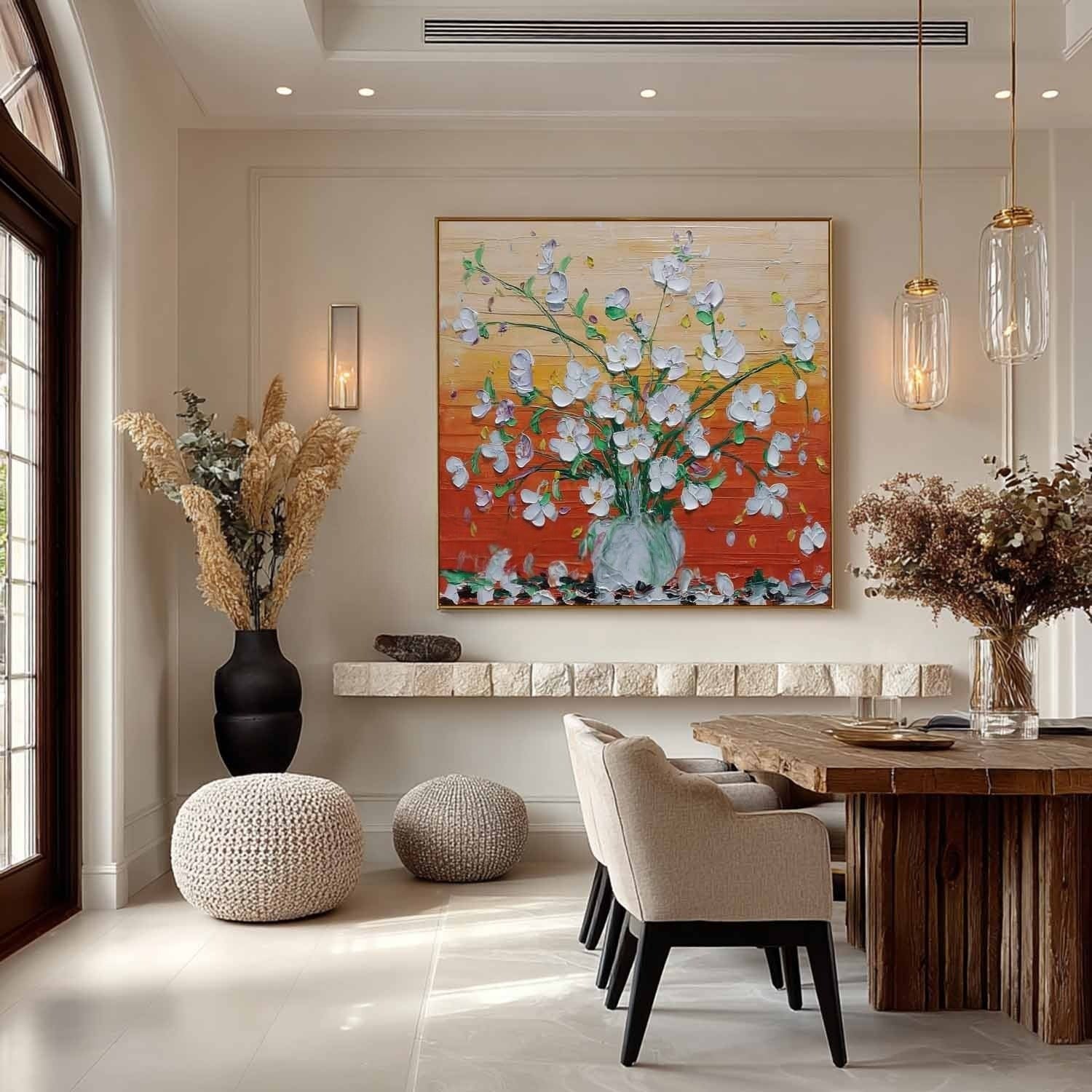 Floral Bouquet 3D Impasto Painting