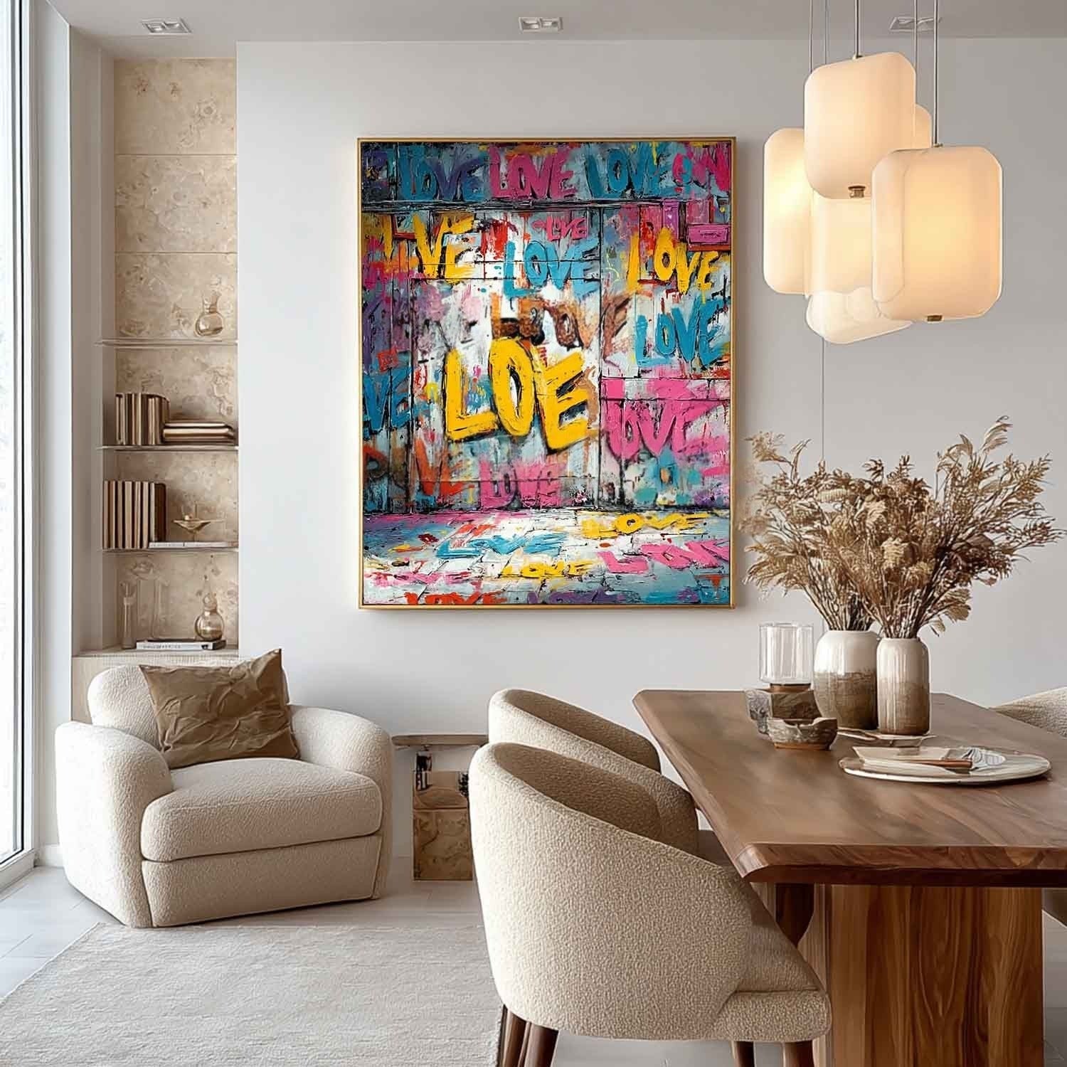 Wall Art Graffiti LOVE Colorful Pop Art