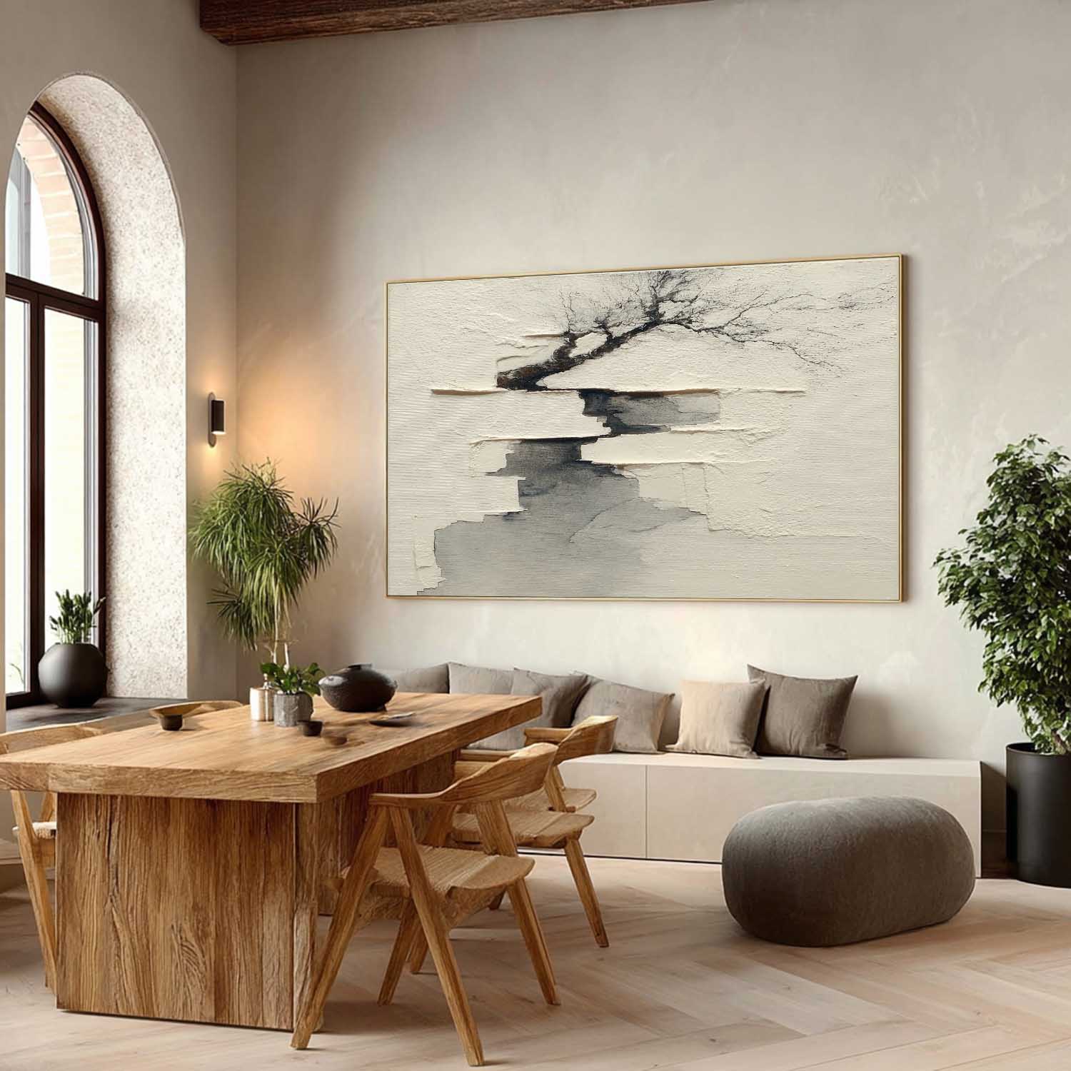 Wall Art Minimalist Oriental Ink Winter