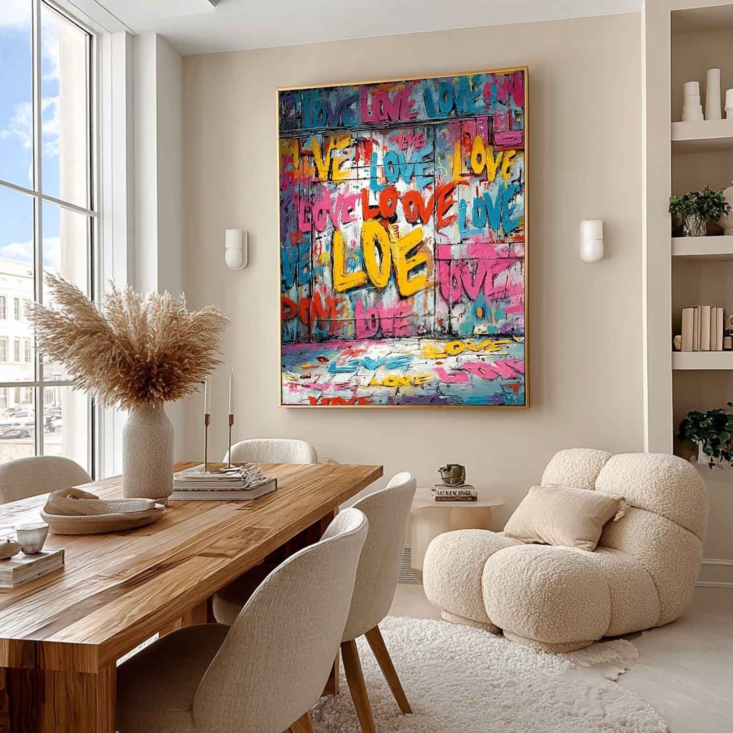 Wall Art Graffiti LOVE Colorful Pop Art