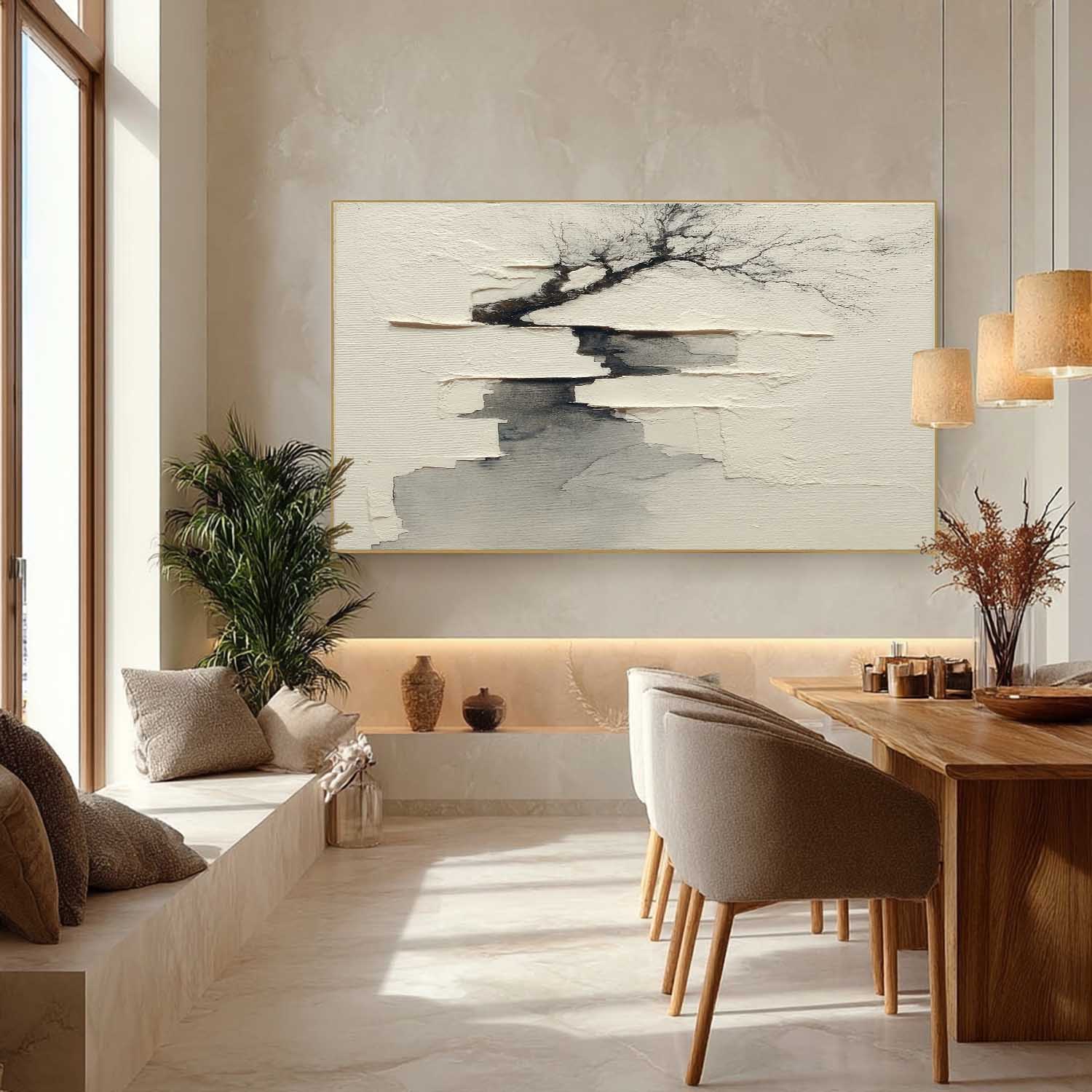 Wall Art Minimalist Oriental Ink Winter