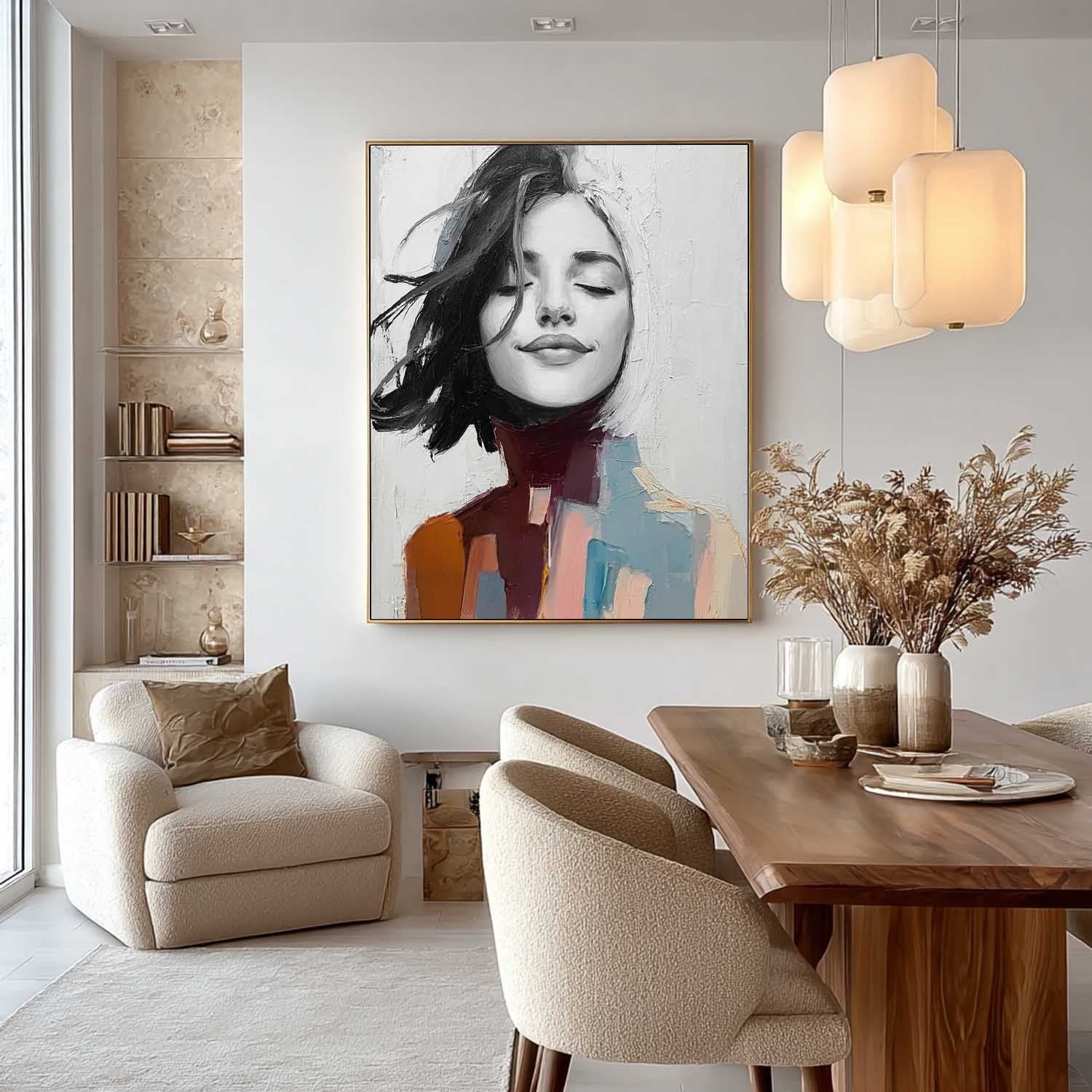 Wall Art Monochrome Female Surrealist