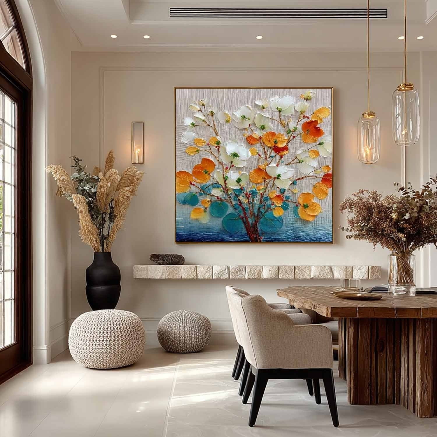 Blossom Eucalyptus 3D Impasto Painting