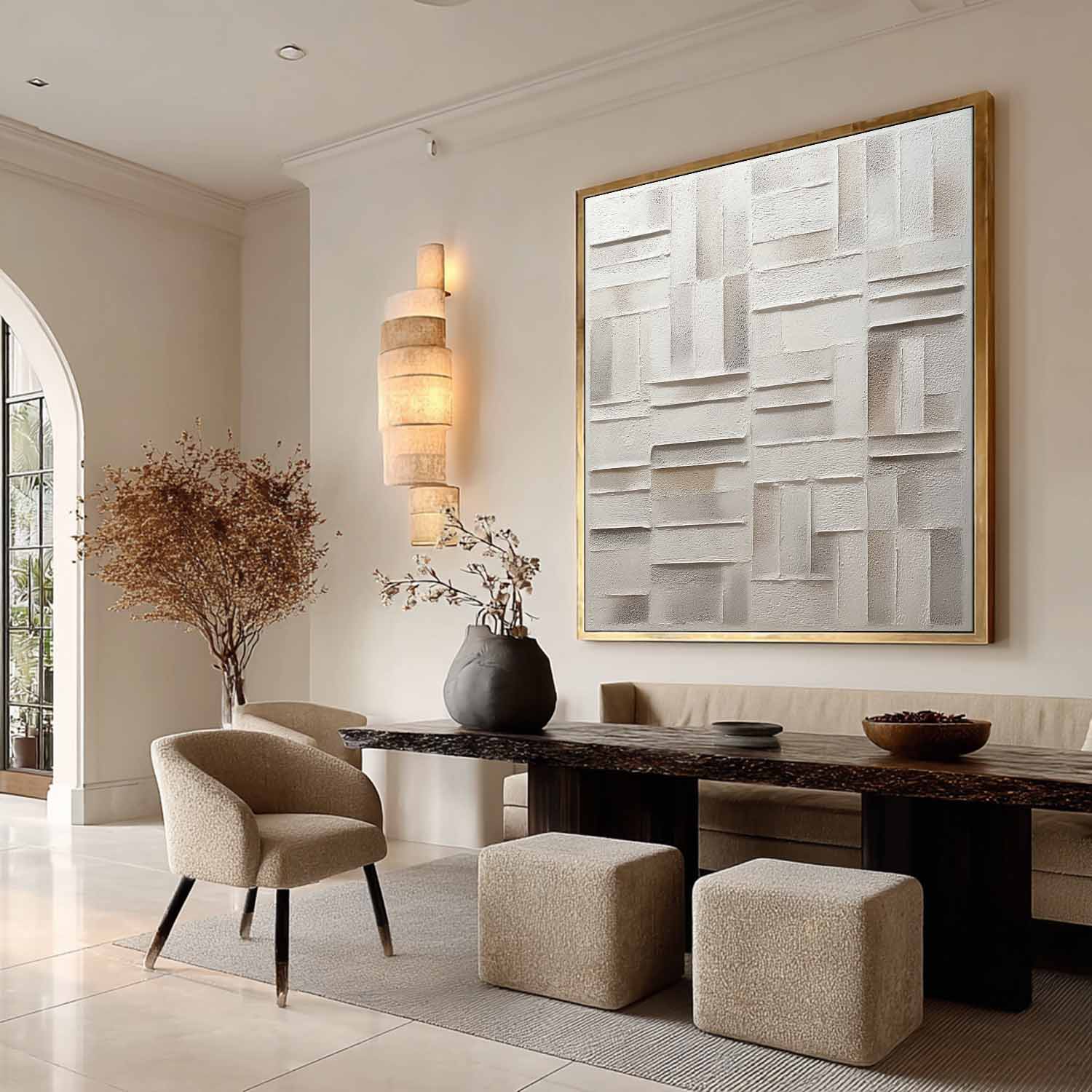 Plaster Art Texture Painting SG405 - Neutralighting