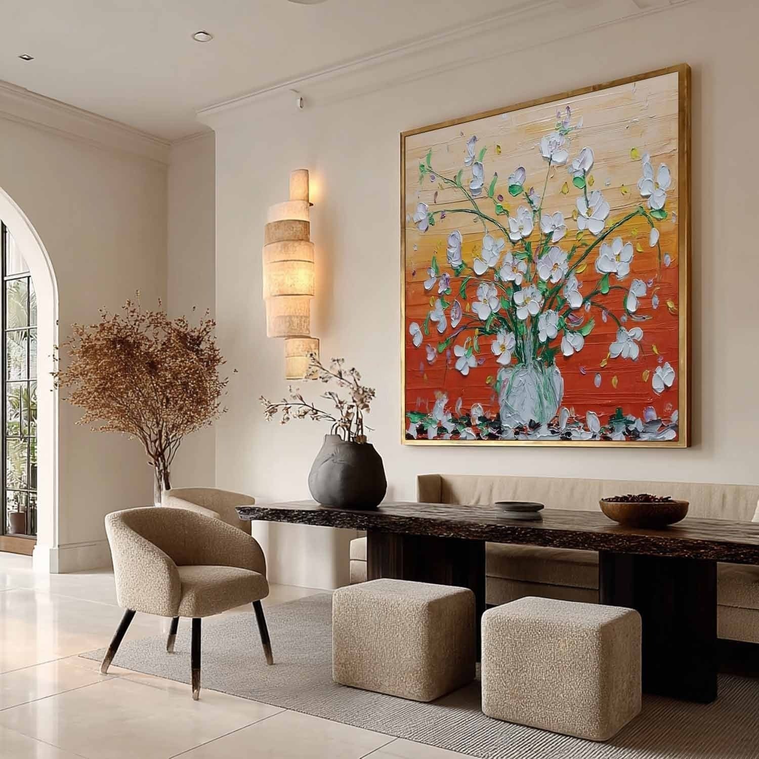 Floral Bouquet 3D Impasto Painting