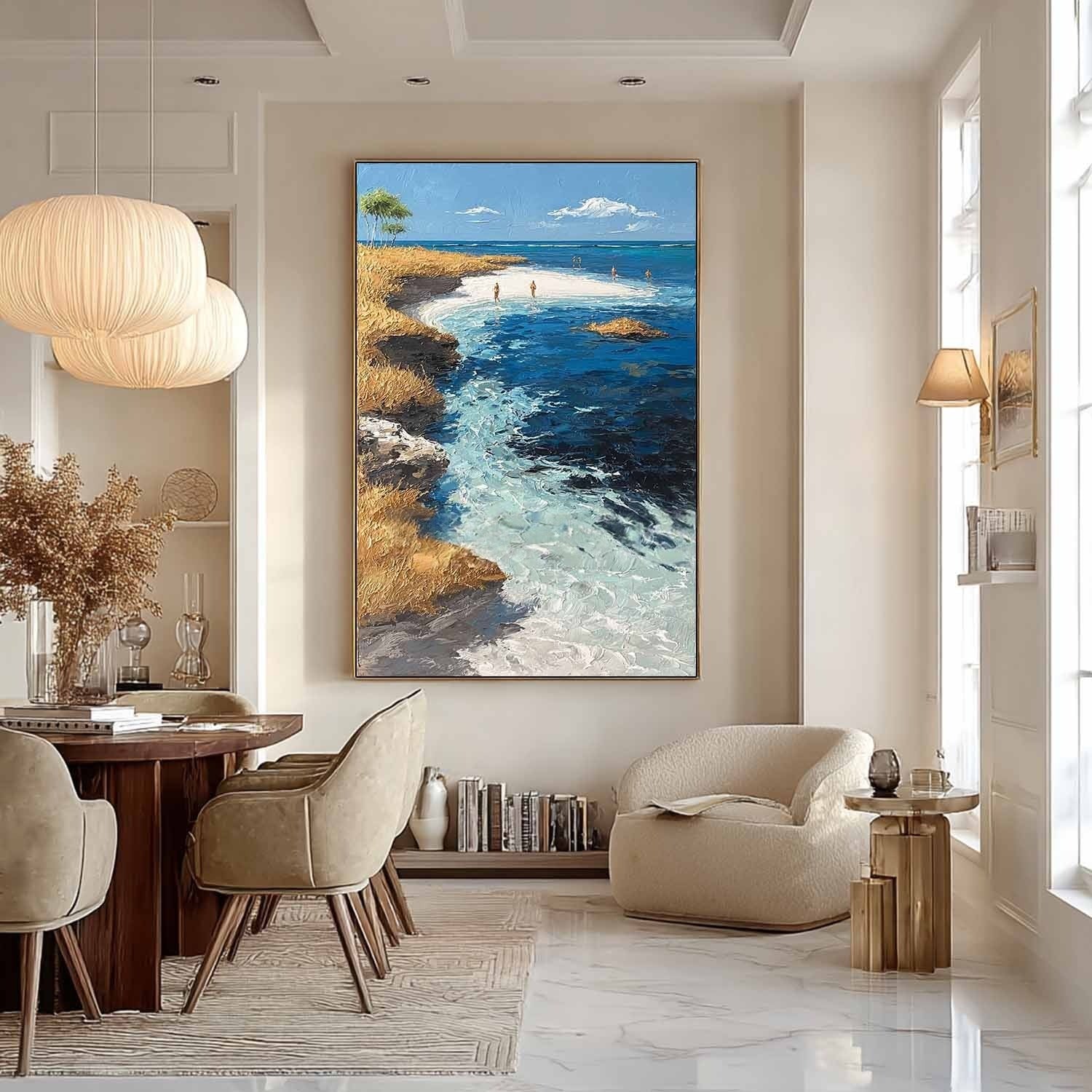 Tropical Peninsula Impasto Painting