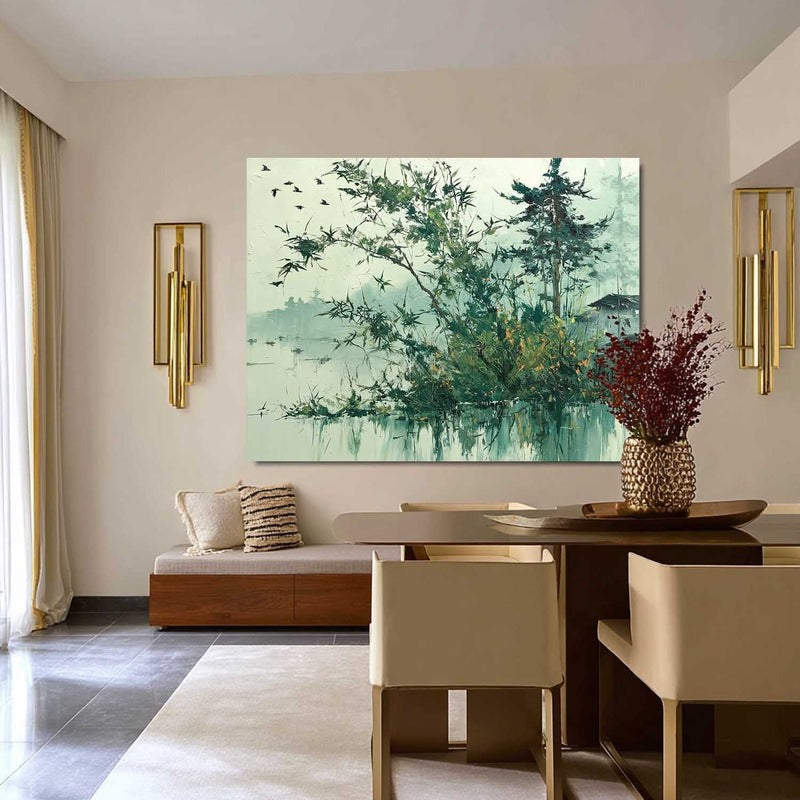 Wall Art Lake Landscape Painting