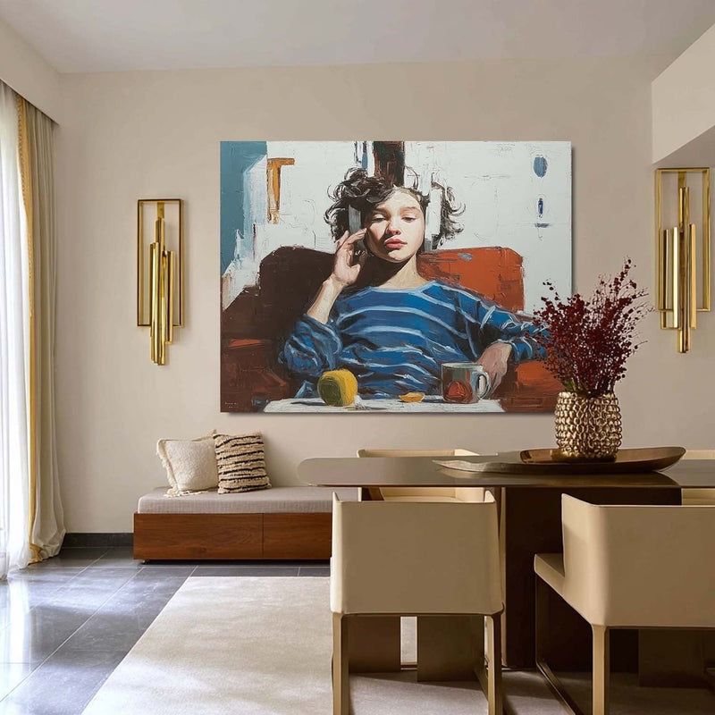 Wall Art Woman Portrait Painting