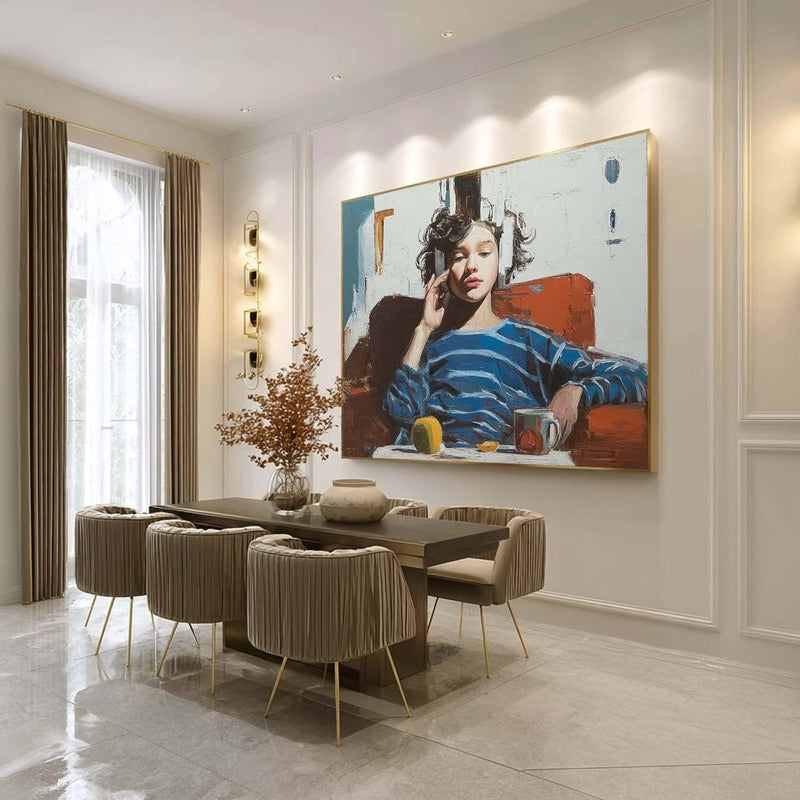Wall Art Woman Portrait Painting