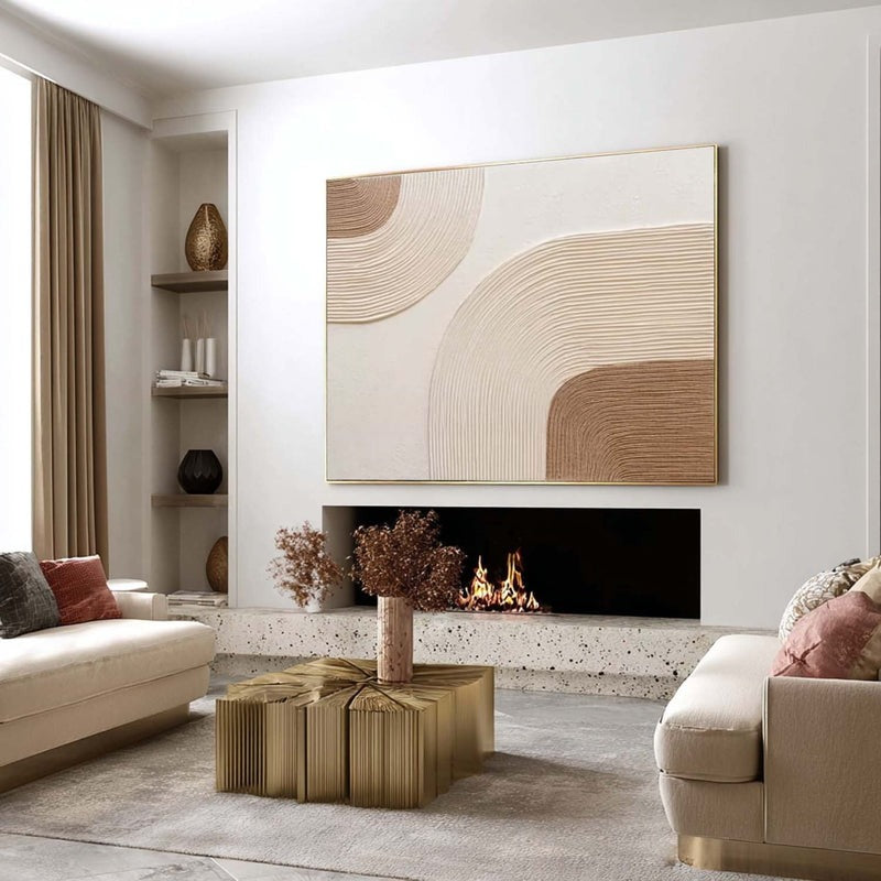 Wall Art Abstract Line Texture Painting