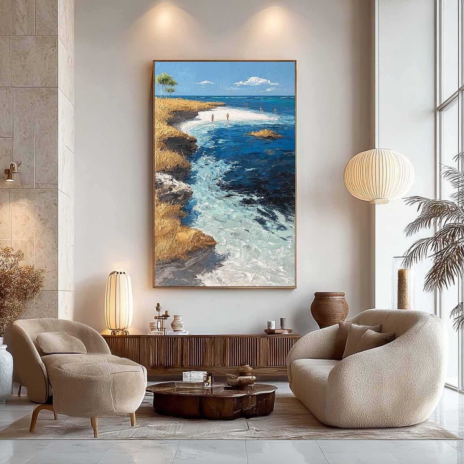 Tropical Peninsula Impasto Painting
