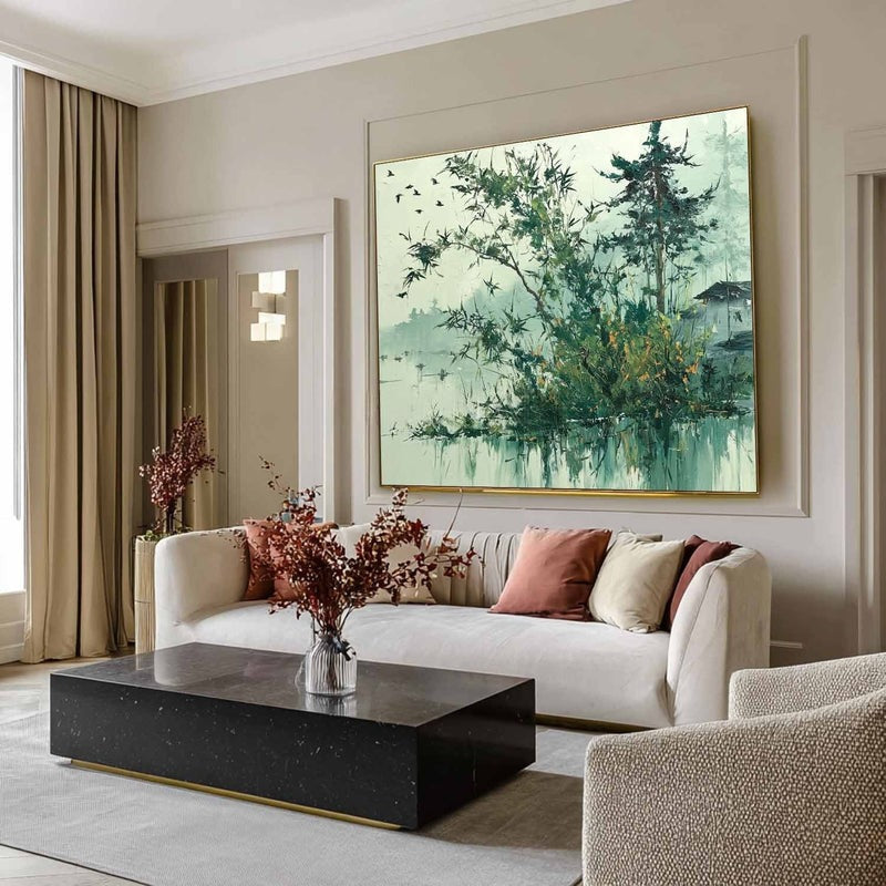 Wall Art Lake Landscape Painting