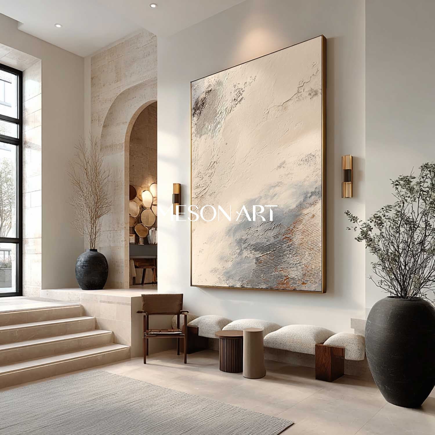 Plaster Art Texture Painting SG462 - Neutralighting