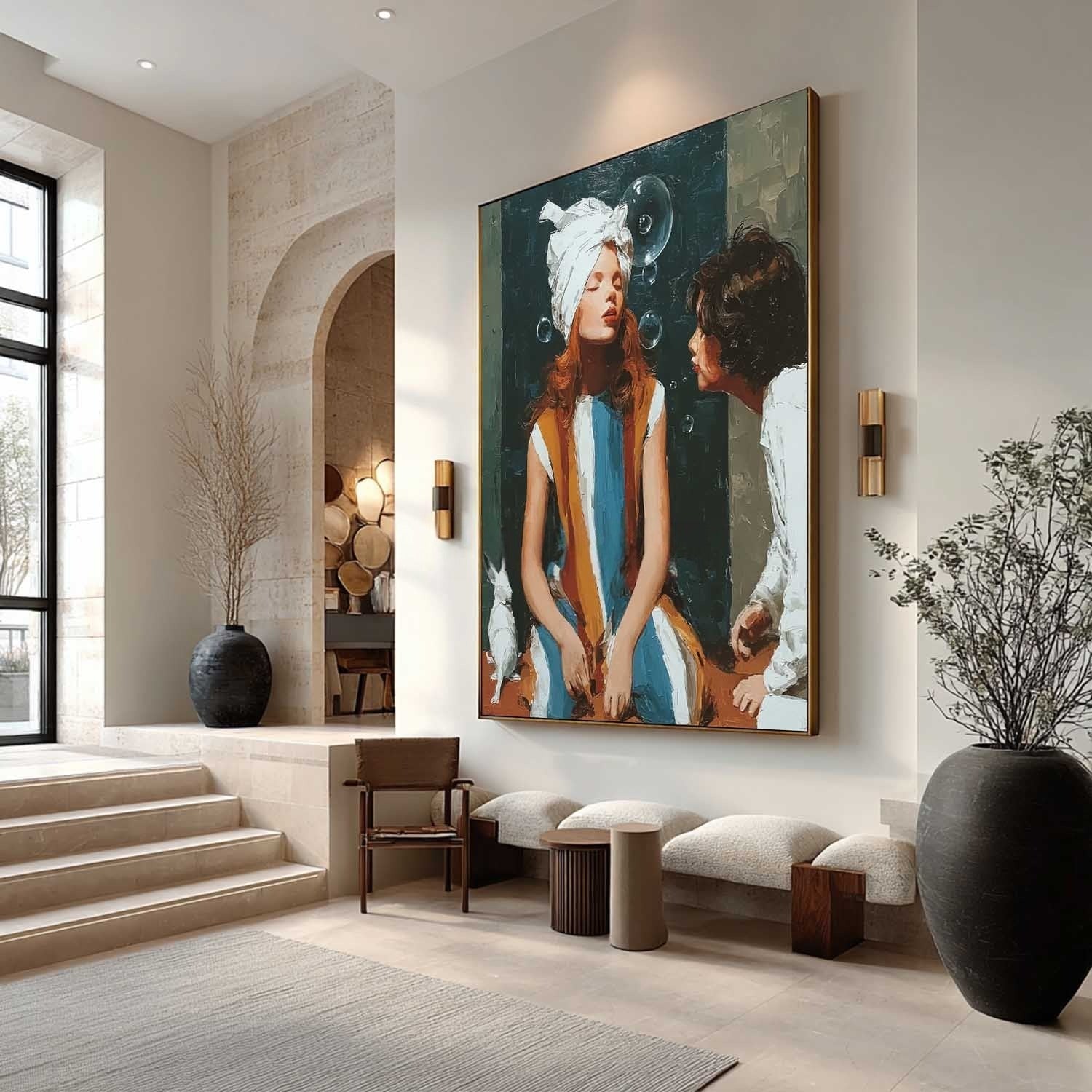 Whimsical Moment 3D Impasto Painting