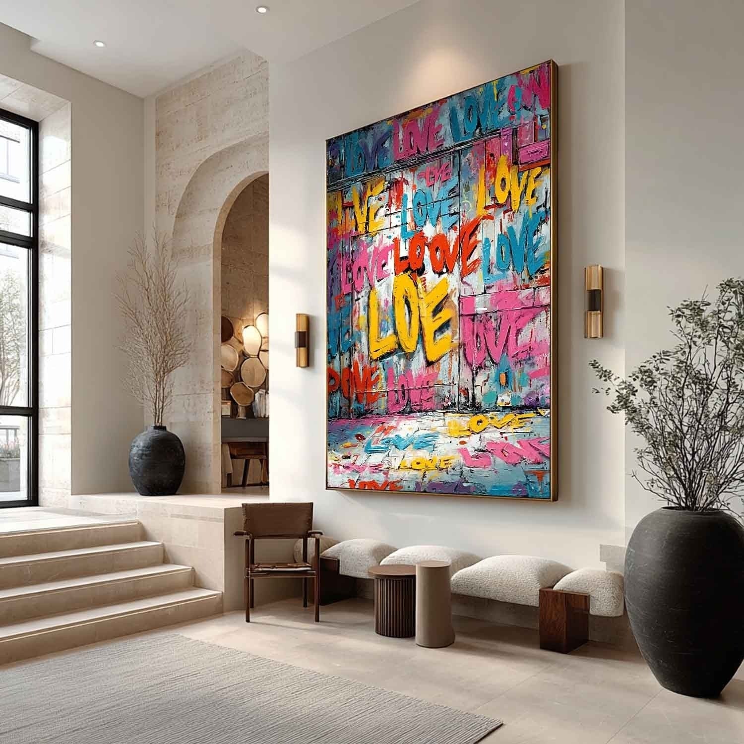 Wall Art Graffiti LOVE Colorful Pop Art