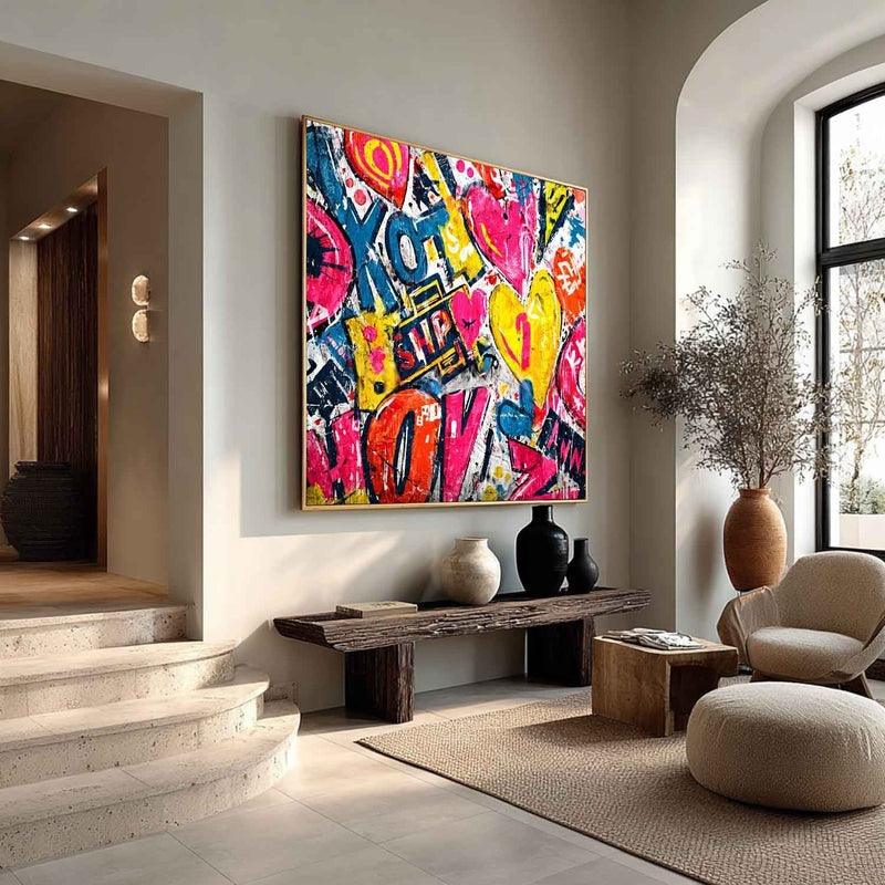 Wall Art Pop Art Graffiti Heart Love Street