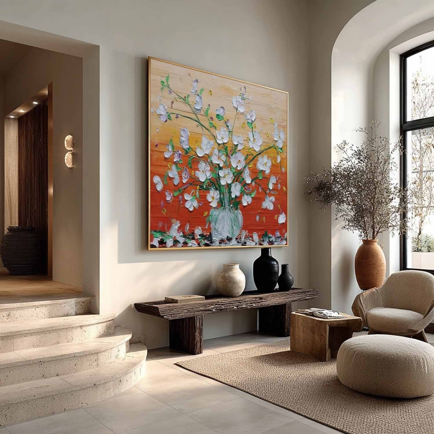 Floral Bouquet 3D Impasto Painting