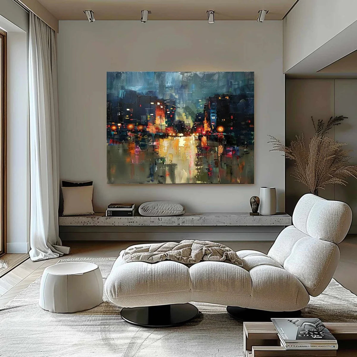 Wall Art Impressionist Textured Urban
