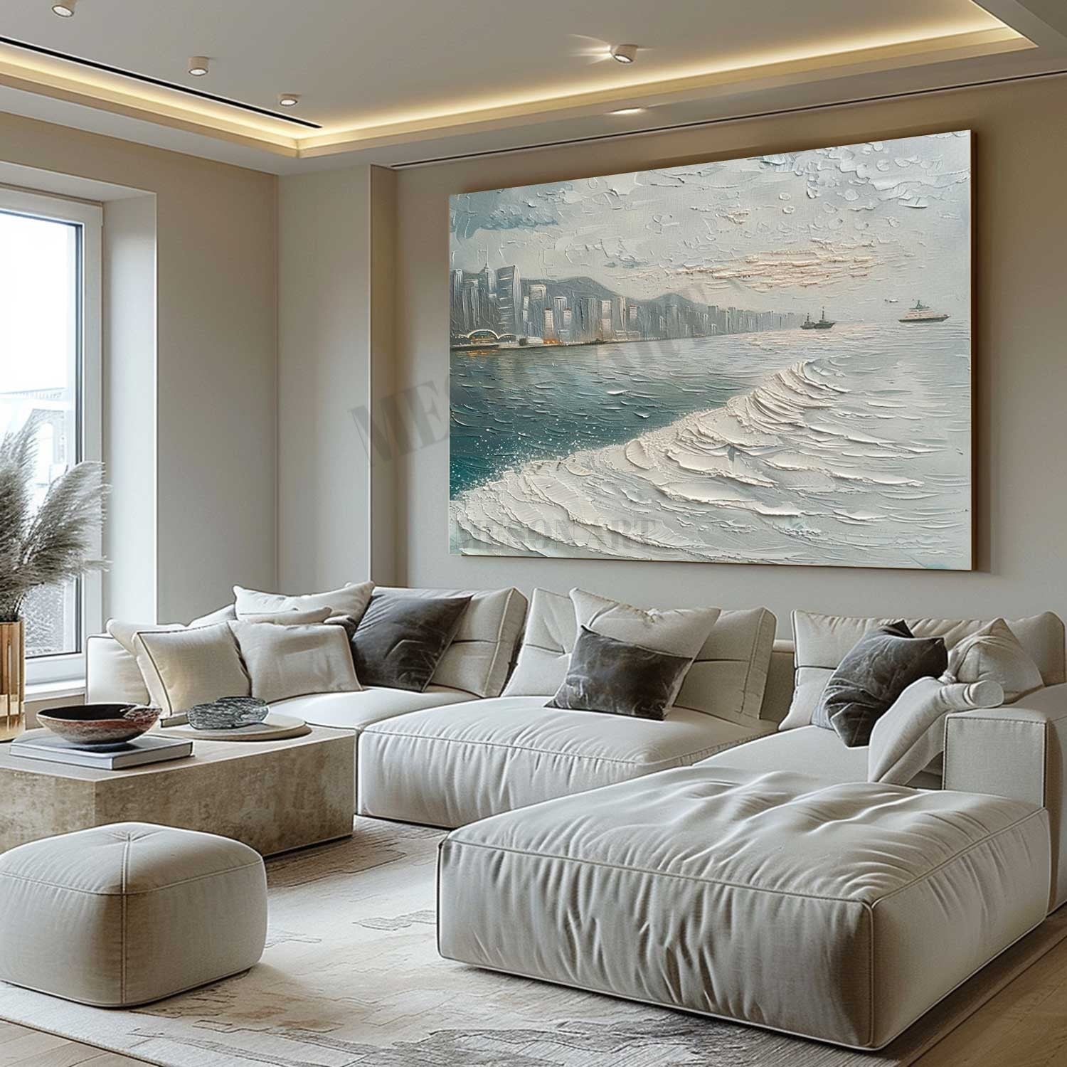 Plaster Art Texture Painting SG313 - Neutralighting