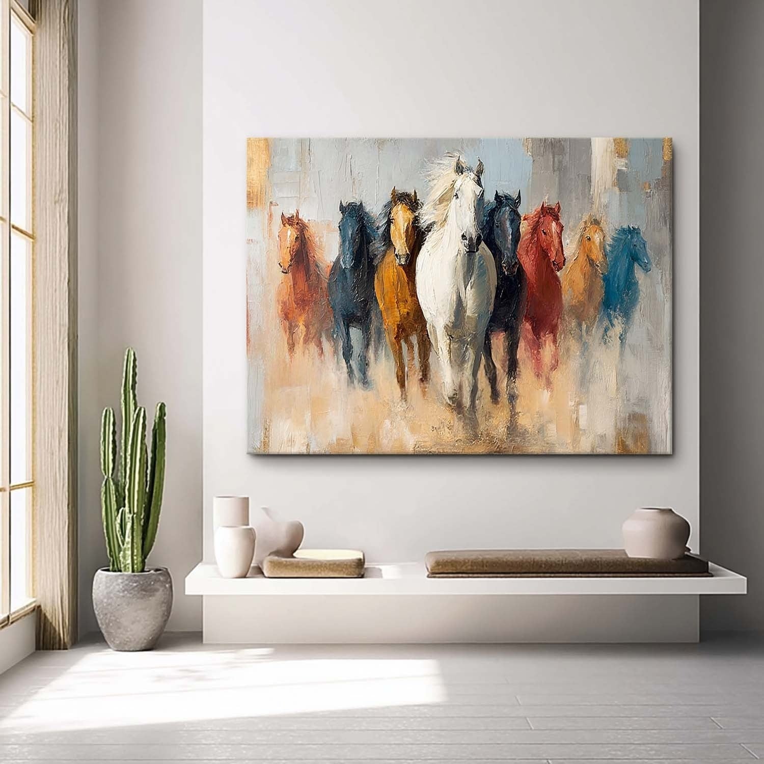 Wall Art Majestic Contemporary Running Horses