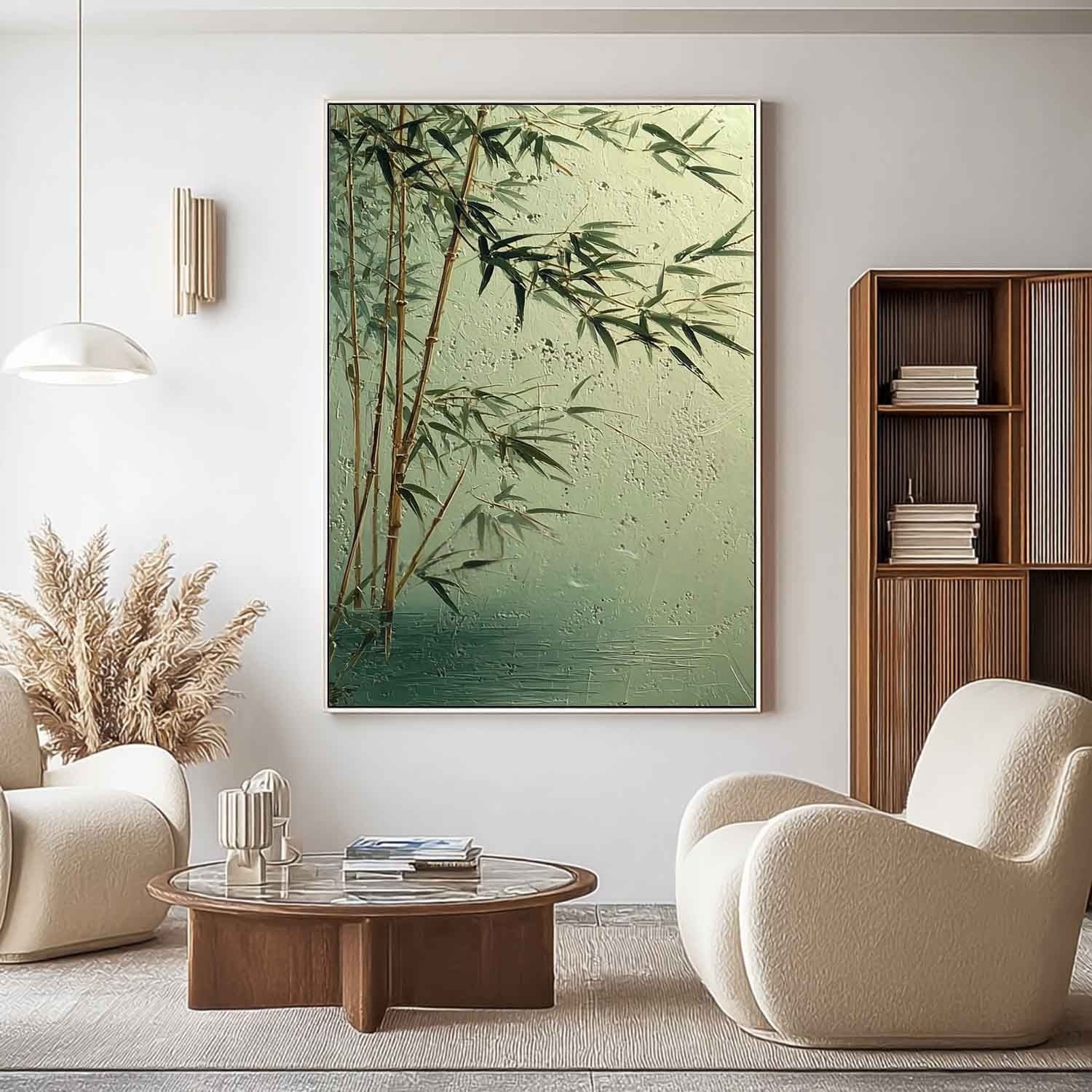 Oriental Bamboo Forest 3D Impasto Painting