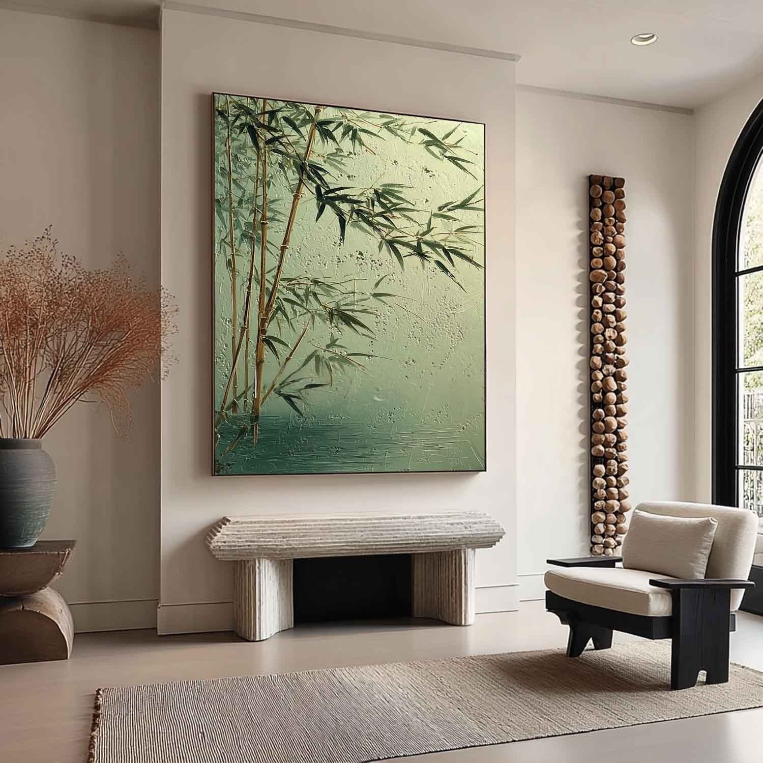 Oriental Bamboo Forest 3D Impasto Painting