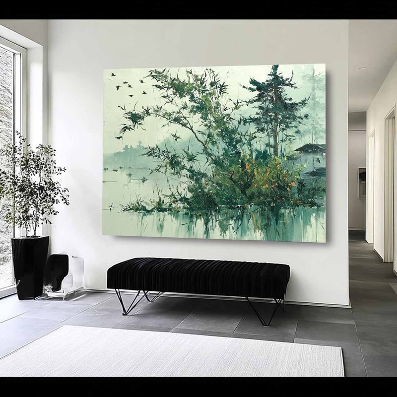 Wall Art Lake Landscape Painting