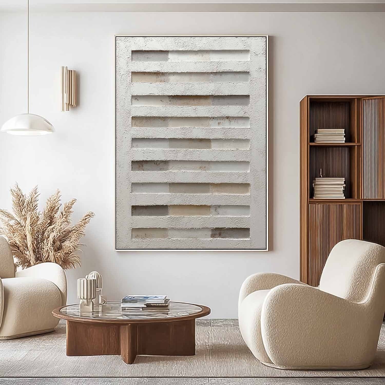 Wall Art Minimalist Textured Geometric