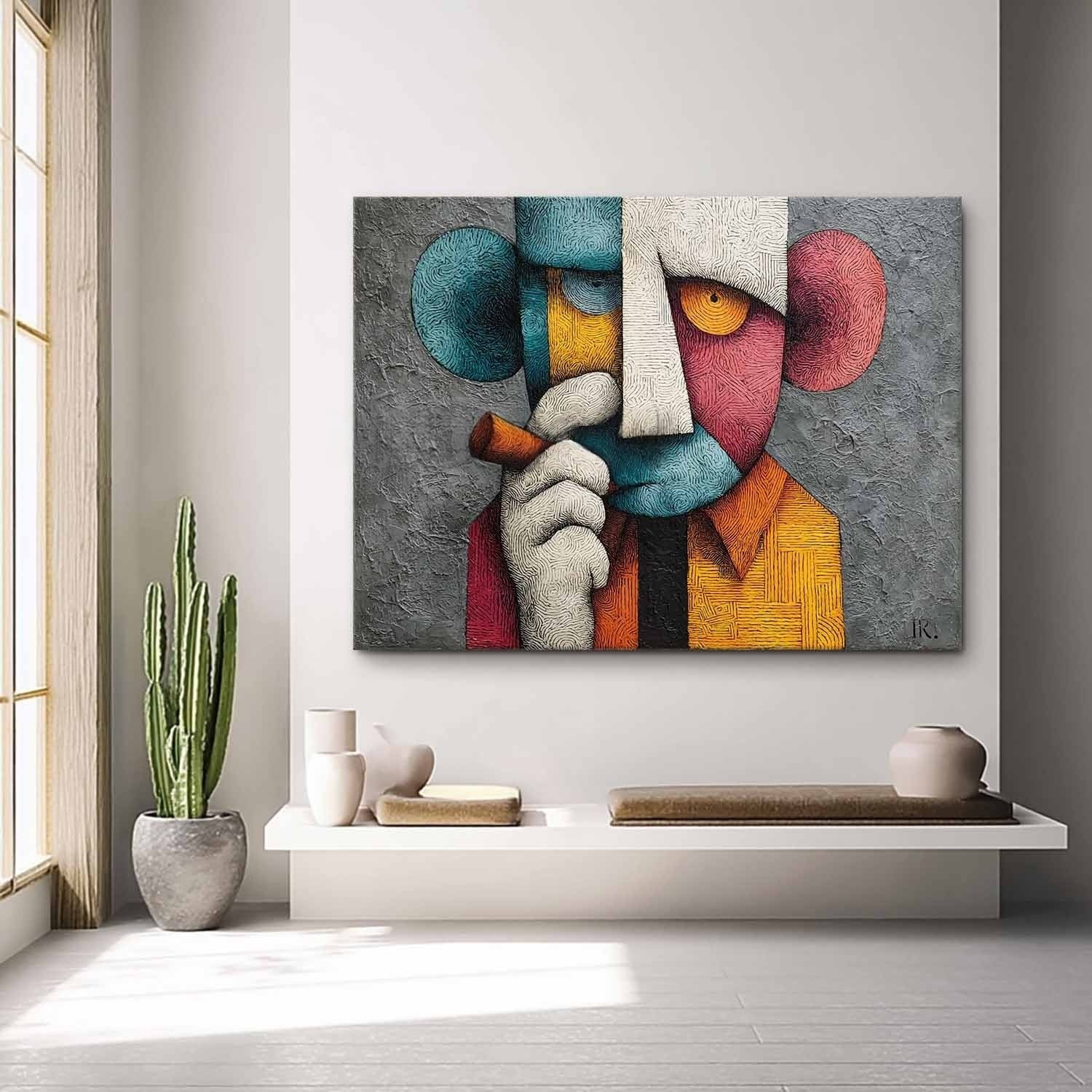 Cubist Kaws Pop Art Painting
