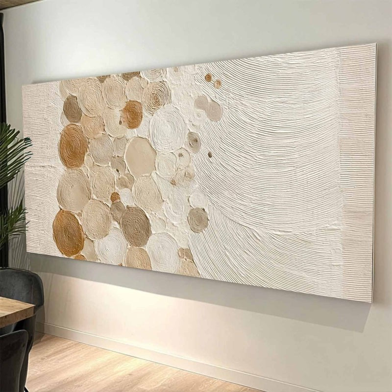 Beige Organic Abstract Textured Painting