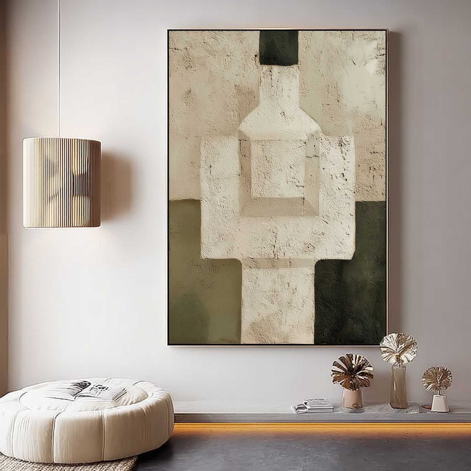 Wall Art 3D Geometric Abstract Neutral