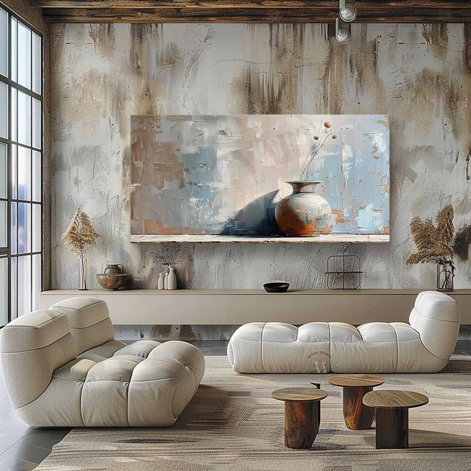 Wall Art Panoramic Ceramic Vase Still Life