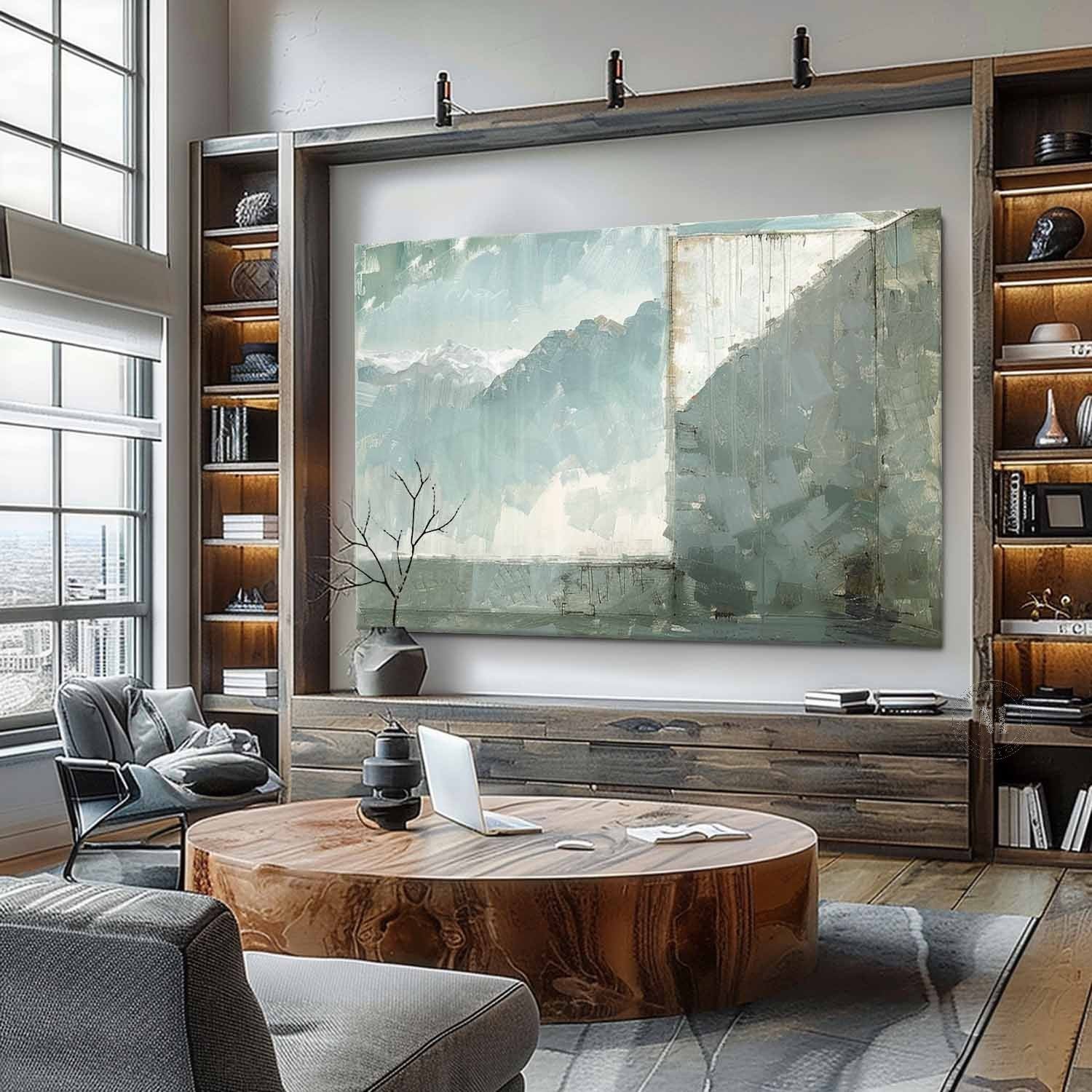 Wall Art Mountain Water Reflection Landscape