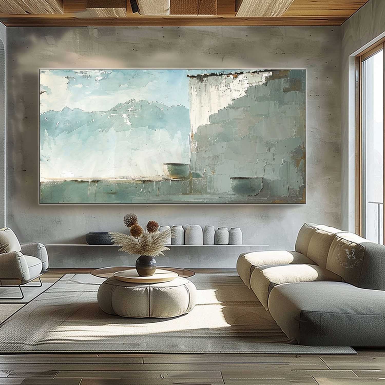 Wall Art Misty Mountain Landscape Serene
