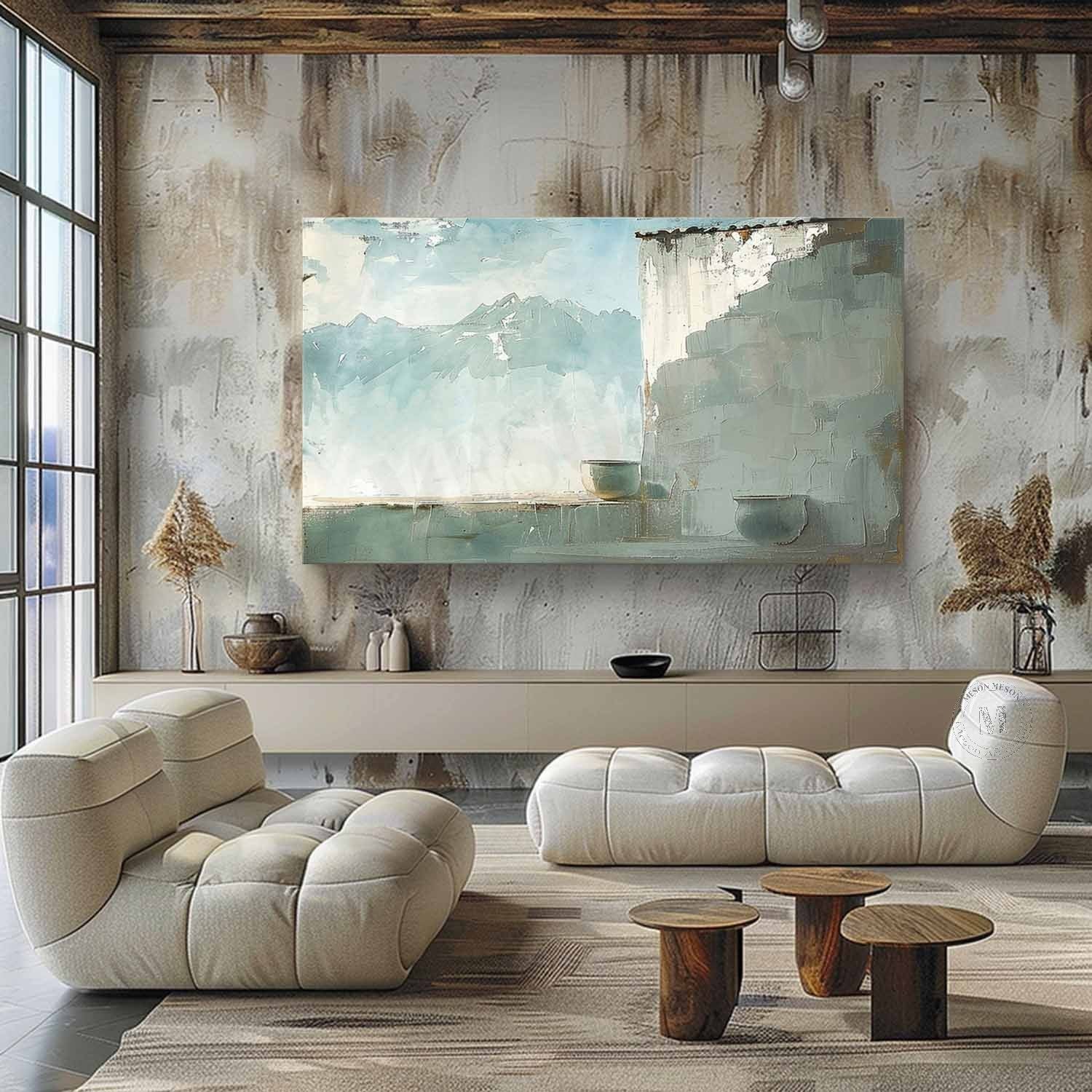 Wall Art Misty Mountain Landscape Serene