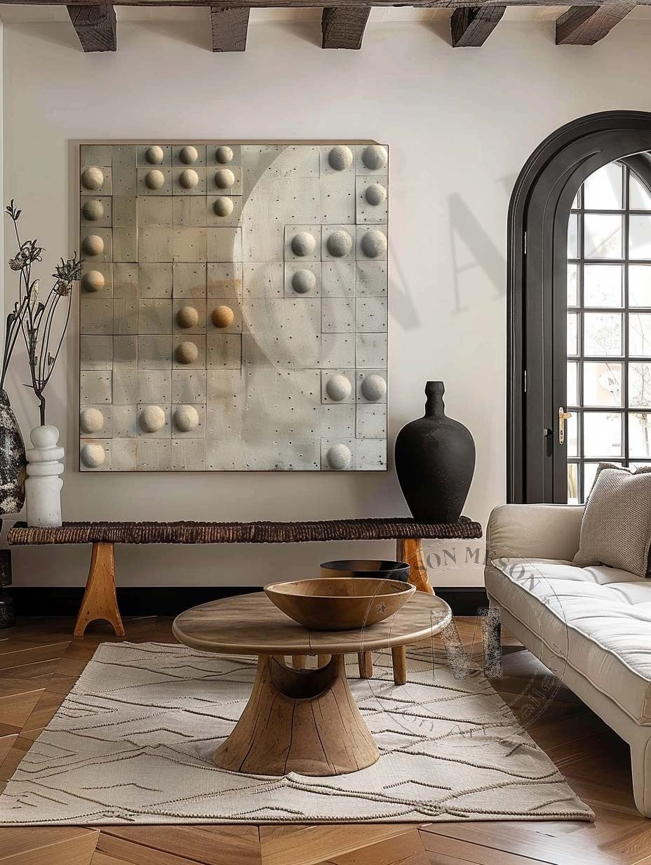 Wall Art Wabi-Sabi Geometric Relief Modern