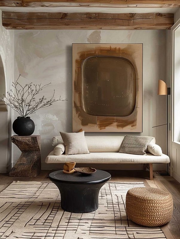Wall Art Wabi-Sabi Raw Textured Mineral Abstract